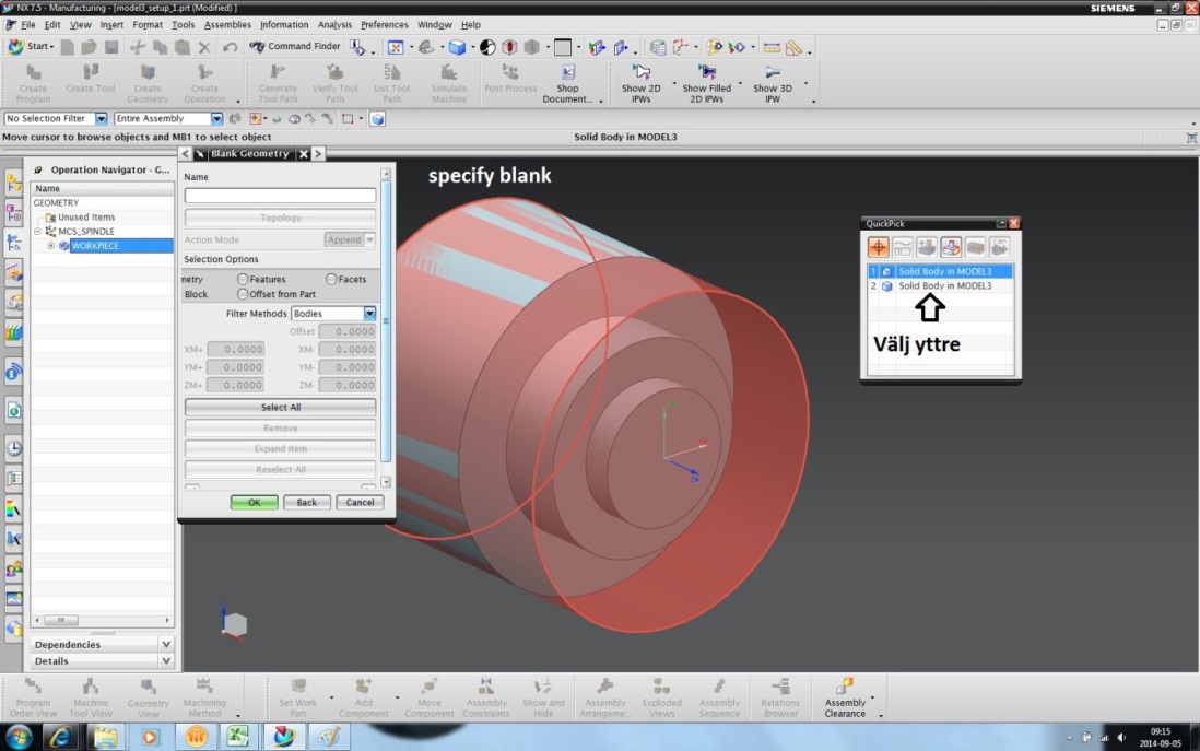 NX CAM Tutorial - Turning without Rest Material